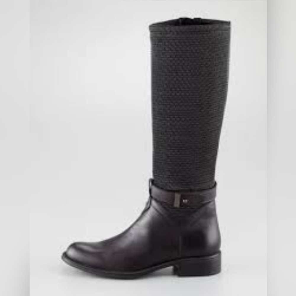 Aquatalia "Undy" Riding Boots by Martin K Leather Waterproof Stretch Boot 8.5